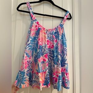 Lilly Pulitzer tank blouse. So cute. Never worn size M.